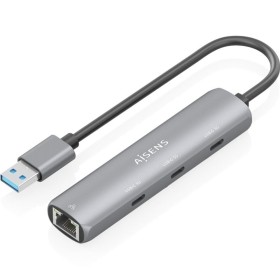 Comprar Hub USB Aisens ASUC-4P037-GR/ 3xUSB Tipo-C/ 1xRJ45/ Gris - Ganga Electrónica