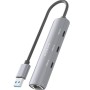 Comprar Hub USB Aisens ASUC-4P037-GR/ 3xUSB Tipo-C/ 1xRJ45/ Gris - Ganga Electrónica