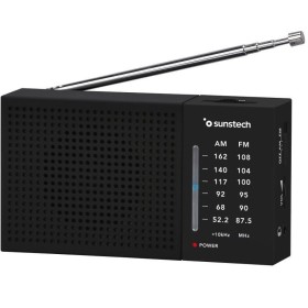 Comprar Radio Portátil Sunstech RPS412/ a Pilas/ Negra - Ganga Electrónica