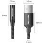 Comprar Conversor Vention CVEBC/ Jack 3.5 Hembra - USB Macho/ 1m/ Gris - Ganga Electrónica