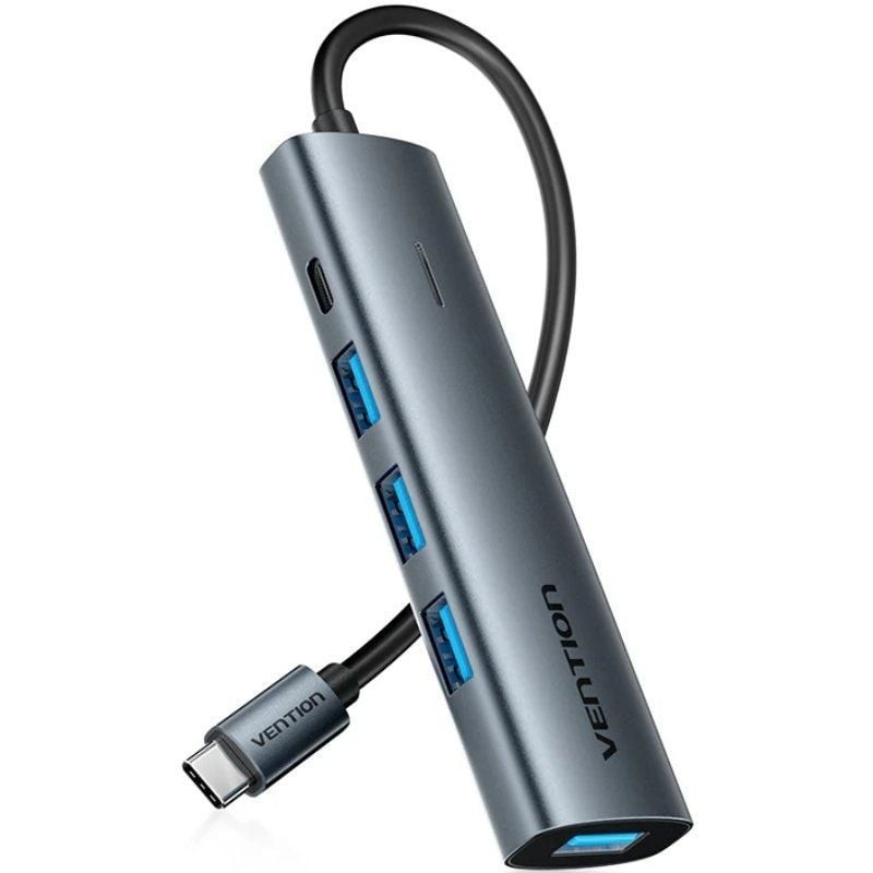 Comprar Hub USB Tipo-C 3.0 Vention TGZHB/ 3xUSB/ 1xUSB Tipo-C PD/ Gris - Ganga Electrónica