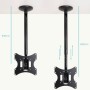 Comprar Soporte de Techo Giratorio/ Inclinable/ Nivelable TOOQ LPCE2301TSLI-B para TV de 23-42'/ hasta 30kg - Ganga Electrónica