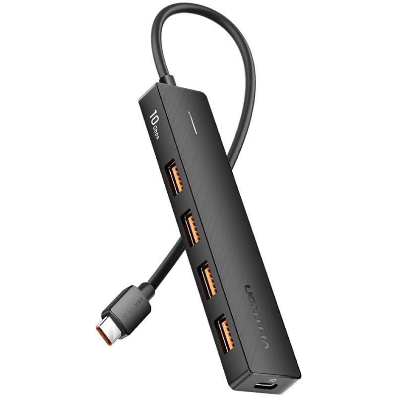 Comprar Hub USB Tipo-C 3.2 Vention CKCBB/ 4xUSB/ 1xUSB Tipo-C PD - Ganga Electrónica