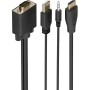 Comprar Cable Conversor Aisens A122-1013 SVGA Macho - USB Macho - Jack Macho/ HDMI Macho/ 1m/ Negro - Ganga Electrónica