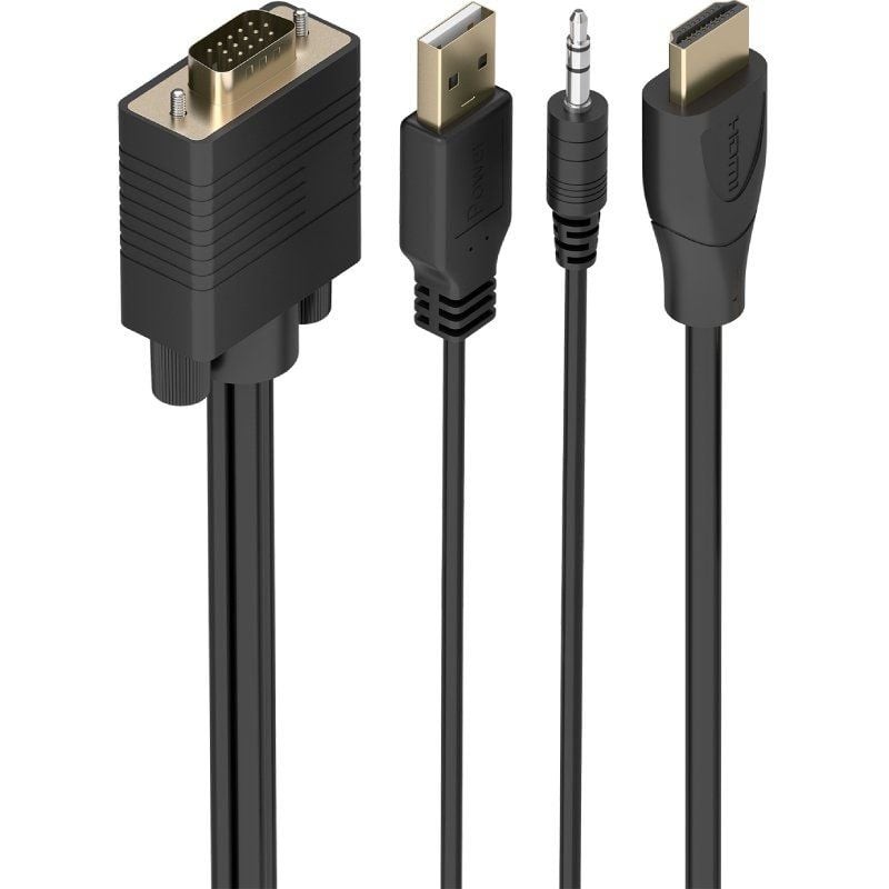 Comprar Cable Conversor Aisens A122-1014 SVGA Macho - USB Macho - Jack Macho/ HDMI Macho/ 1.5m/ Negro - Ganga Electrónica