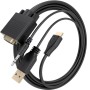 Comprar Cable Conversor Aisens A122-1014 SVGA Macho - USB Macho - Jack Macho/ HDMI Macho/ 1.5m/ Negro - Ganga Electrónica