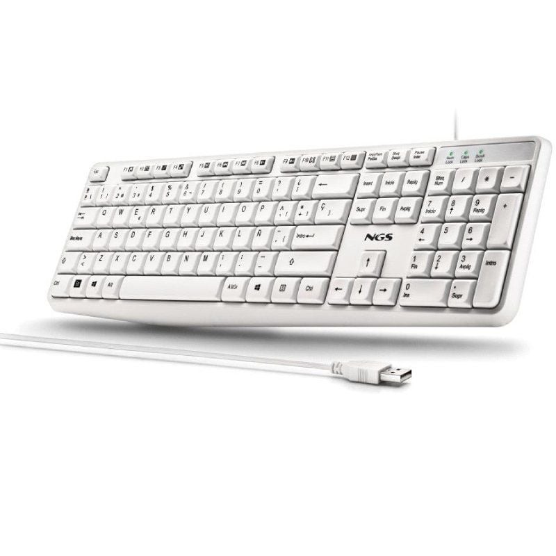 Comprar Teclado NGS Heritage HERITAGESPANISH/ Blanco - Ganga Electrónica