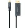 Comprar Cable Conversor Nanocable 10.15.5012/ USB Tipo-C Macho - DisplayPort 8K Macho/ USB Tipo-C Hembra/ Hasta 100W/ 1.8m/ Gris