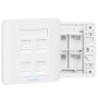 Comprar Placa de Pared Tipo 86 Vention IFFW0/ 4 Puertos RJ45 - Ganga Electrónica