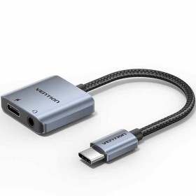 Comprar Adaptador Audio Vention BIGHA/ USB Tipo-C Macho - Jack 3.5 Hembra/ USB Tipo-C PD Hembra/ Gris - Ganga Electrónica