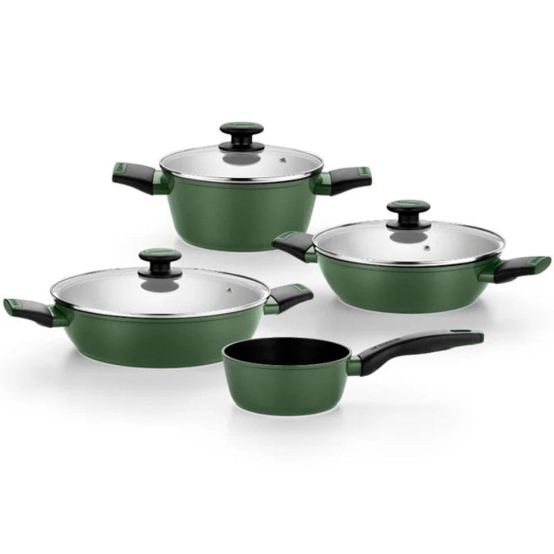 Comprar Pack Batería de Cocina Monix Forest M509900/ Cazo Ø16cm/ Cacerolas bajas Ø24 - 28cm/ Cacerolas Ø20cm/ Acero Inoxidable/ 