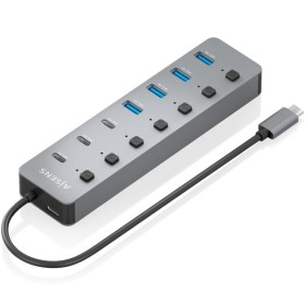 Comprar Hub USB Tipo-C 3.2 Aisens ASUC-8P044-GR/ 4xUSB/ 3xUSB Tipo-C/ 1xUSB Tipo-C PD/ Gris - Ganga Electrónica
