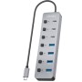 Comprar Hub USB Tipo-C 3.2 Aisens ASUC-8P044-GR/ 4xUSB/ 3xUSB Tipo-C/ 1xUSB Tipo-C PD/ Gris - Ganga Electrónica