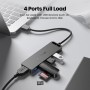 Comprar Hub USB 3.0 Vention CHLBF-SCB2/ 4xUSB/ 1xUSB Tipo-C PD - Ganga Electrónica