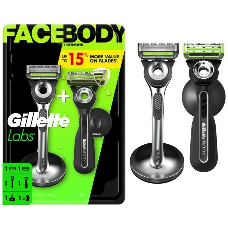 Comprar Pack de 2 Cuchillas de Afeitar Gillette GilletteLabs FaceBody + Intimate - Ganga Electrónica