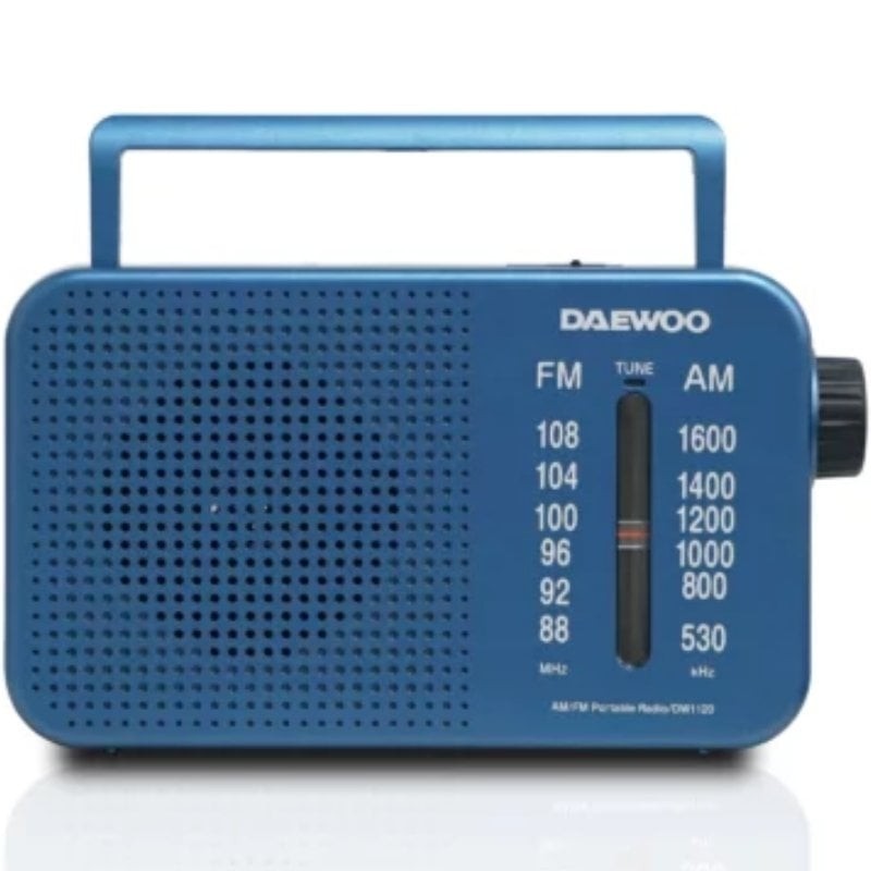 Comprar Radio Portátil Daewoo DW1120/ con Cable/ a Pilas/ Azul - Ganga Electrónica