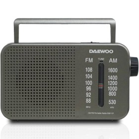 Comprar Radio Portátil Daewoo DW1121/con Cable/ a Pilas/ Gris - Ganga Electrónica