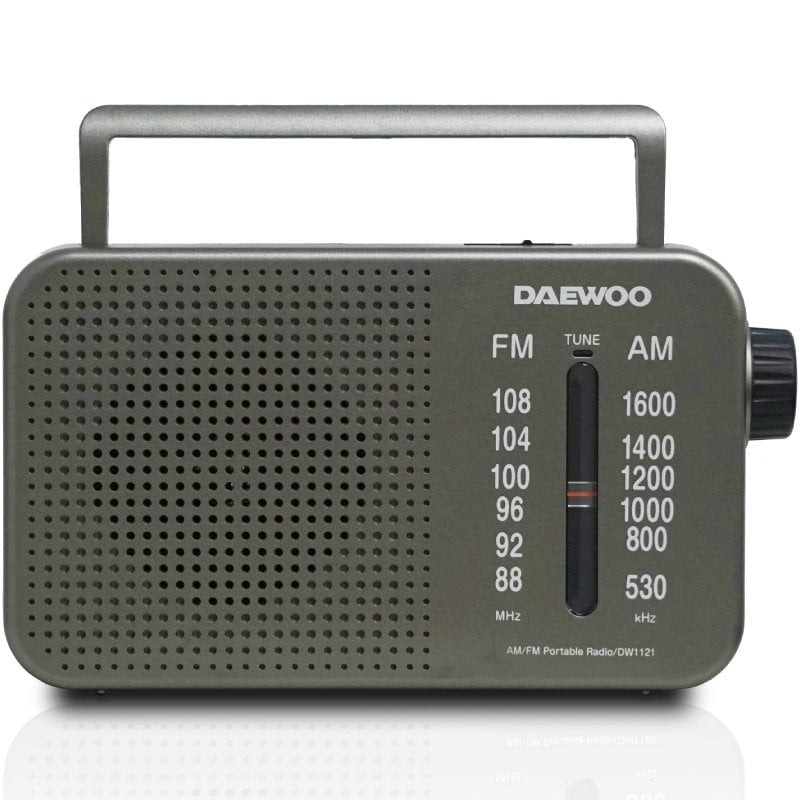 Comprar Radio Portátil Daewoo DW1121/con Cable/ a Pilas/ Gris - Ganga Electrónica