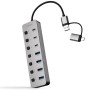 Comprar Hub USB + USB Tipo-C Nanocable 10.16.4510/ 4xUSB/ 3xUSB Tipo-C/ 1xUSB Tipo-C PD/ Gris - Ganga Electrónica