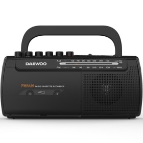 Comprar Radio Cassete Daewoo DW1108/ con Cable/ a Pilas/ Negra - Ganga Electrónica