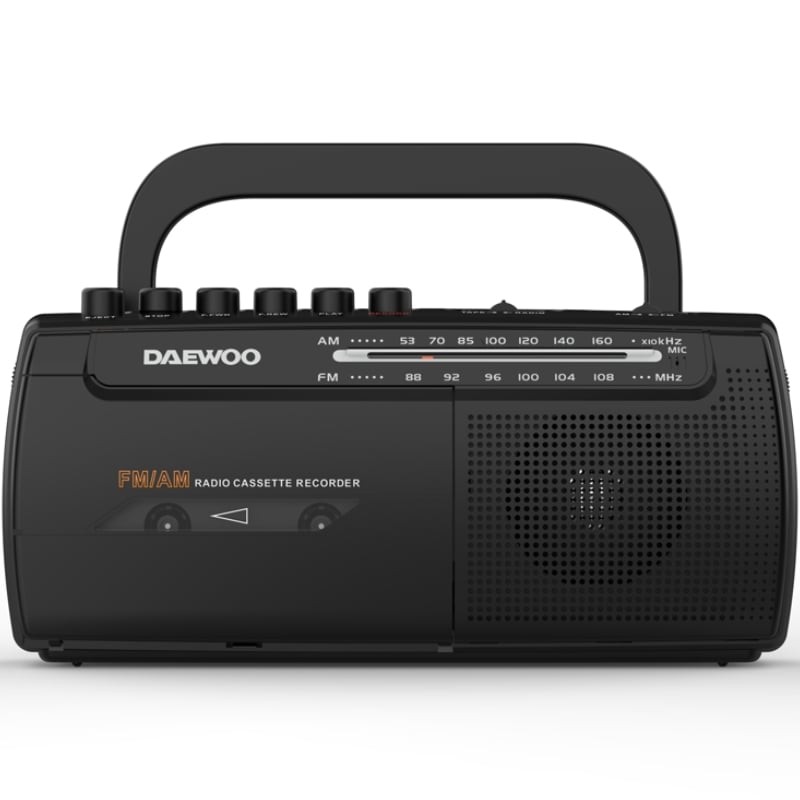 Comprar Radio Cassete Daewoo DW1108/ con Cable/ a Pilas/ Negra - Ganga Electrónica