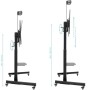 Comprar Soporte de Suelo Inclinable con Ruedas TOOQ FS20406HM-B para TV de 60-100'/ hasta 120kg - Ganga Electrónica