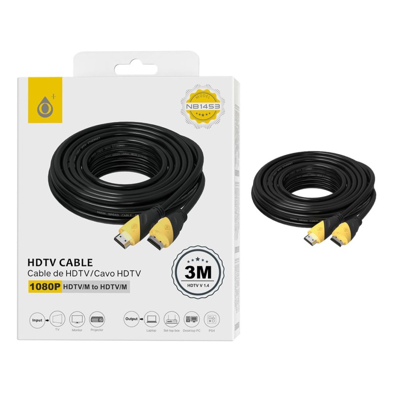 Comprar JC NB1453 Negro - Cable hdmi, macho a macho, 3M - Ganga Electrónica