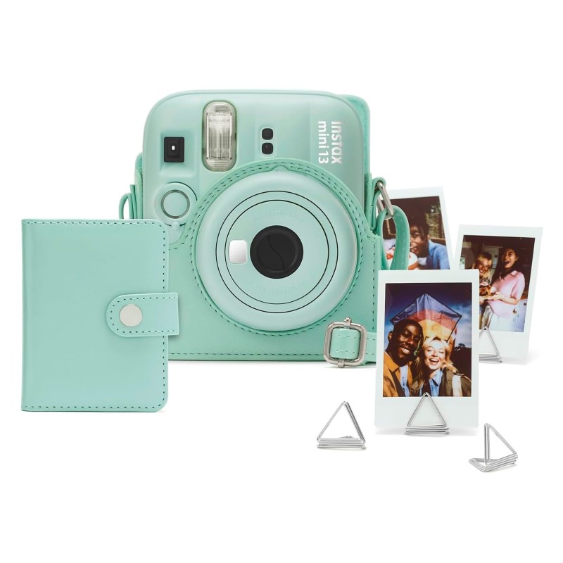 Comprar Fujifilm Instax Mini 13 Accesorios Kit Lagoon Verde - Funda original + mini álbum + clips para sujetar fotos - Ganga Ele