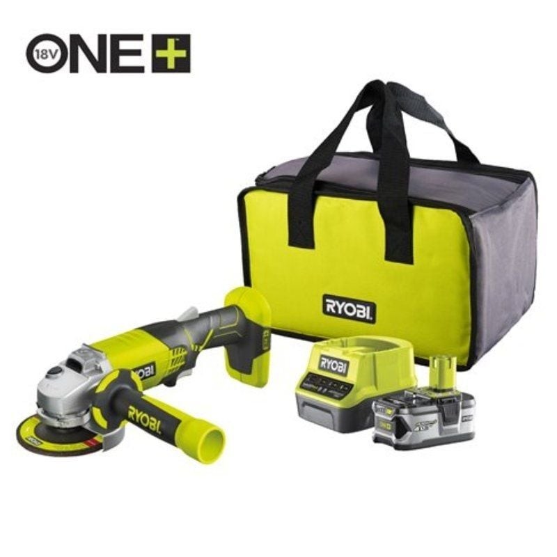 Comprar Amoladora Sin Cable Ryobi ONE+ R18AG-140S/ 1 Batería 18V 4.0 Ah/ Cargador 2.0 A/ Bolsa de Transporte - Ganga Electrónica