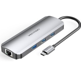Comprar Docking USB Tipo-C Vention TOKHB/ 1xHDMI 4K/ 3xUSB/ 1xUSB Tipo-C PD/ 1xRJ45/ 1xLector Tarjetas SD y MicroSD/ Gris - Gang