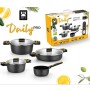 Comprar Pack 4 Cacerolas BRA Daily Pro/ Ø16cm/ Ø20cm/ Ø24cm/ Ø28cm/ Apta para Inducción - Ganga Electrónica