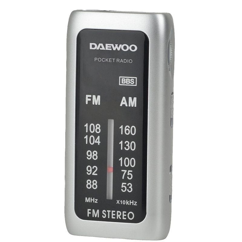 Comprar Radio Portátil Daewoo DW1129/ a Pilas/ Plata - Ganga Electrónica