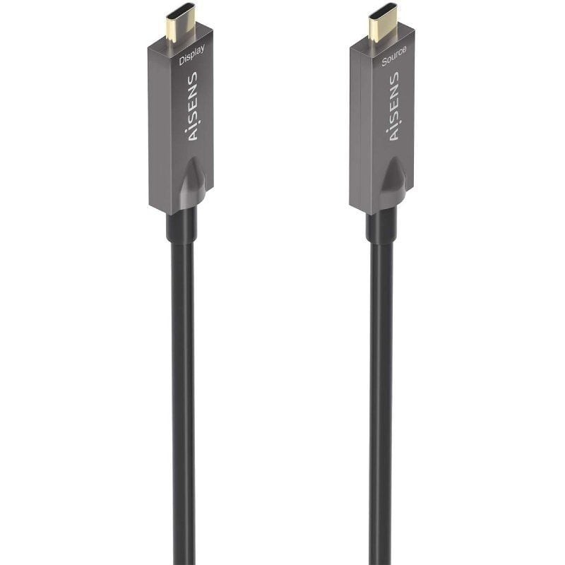 Comprar Cable USB 3.1 Tipo-C Aisens AOC A157-0883/ USB Tipo-C Macho - USB Tipo-C Macho/ Hasta 60W/ 10Gbps/ 15m/ Negro - Ganga El