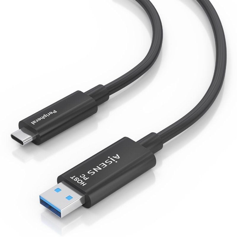 Comprar Cable USB 3.2 Tipo-C AOC Aisens A157-0925/ USB Tipo-C Macho - USB Macho/ 10Gbps/ 15m/ Negro - Ganga Electrónica