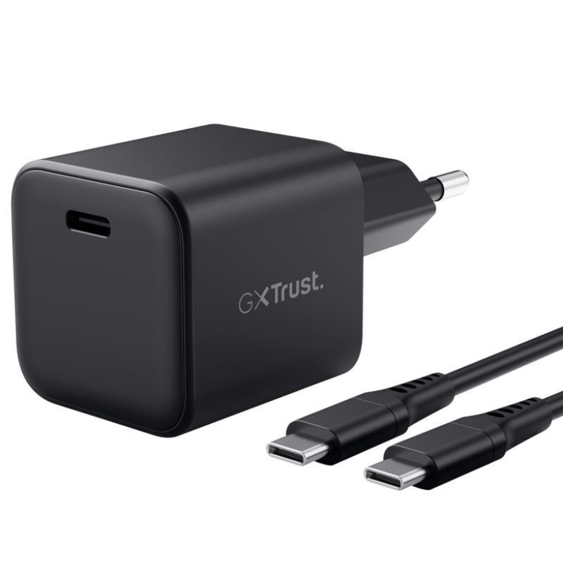 Comprar Cargador de Pared GaN Trust Gaming GXT 1258 Switch 2/ 1xUSB Tipo-C/ Incluye Cable USB Tipo-C/ 65W - Ganga Electrónica