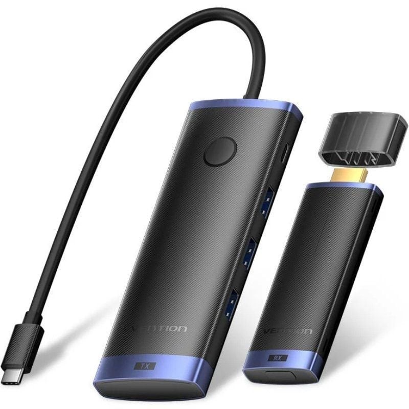Comprar Adaptador/Transmisor de vídeo inalámbrico USB Tipo-C 3.2 - HDMI Vention TPVBB/ 60W - Ganga Electrónica
