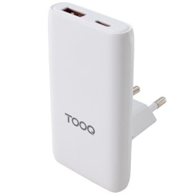 Comprar Cargador de Pared Universal GaN para Viaje TOOQ TQWC-GANSL65W1A1C/ 1xUSB Tipo-C/ 1xUSB/ 65W - Ganga Electrónica