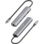 Comprar Hub USB Tipo-C Aisens ASUC-4P040-GR/ 2xUSB Tipo-C/ 1xUSB/ 1xRJ45/ Gris - Ganga Electrónica