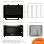 Comprar Horno de Sobremesa Grunkel HR-10MINI/ 1600W/ Capacidad 10L/ Negro - Ganga Electrónica
