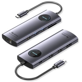 Comprar Docking USB Tipo-C Vention TQWHB/ 2xHDMI 4K/ 1xDisplayPort/ 3xUSB/ 1xUSB Tipo-C PD/ 1xRJ45/ 1xLector Tarjetas/ Gris - Ga