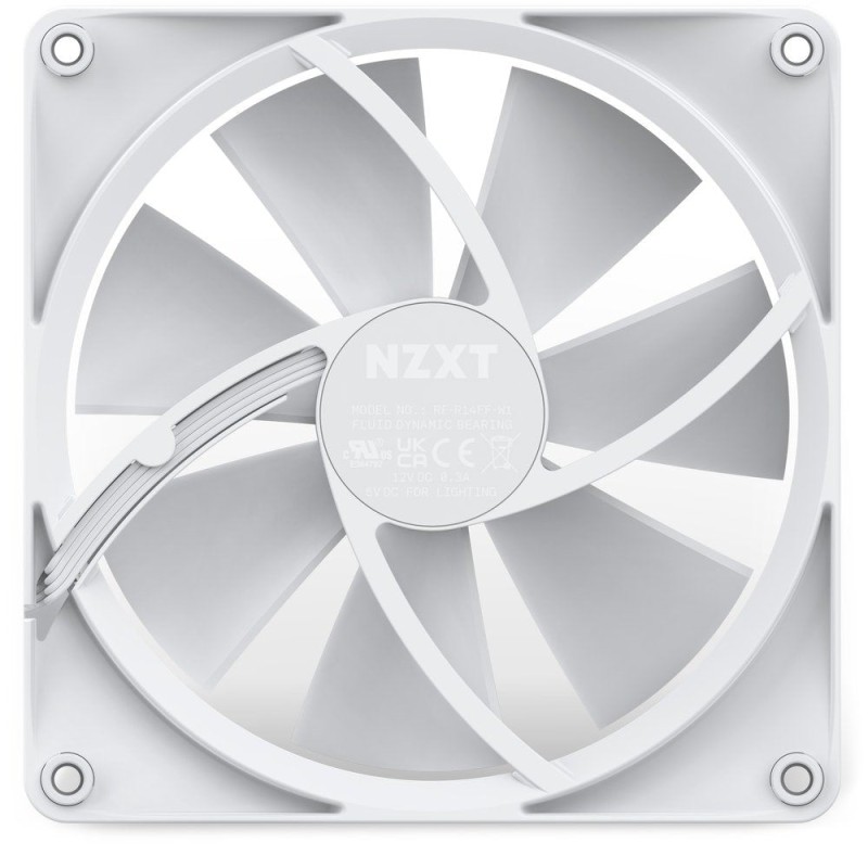 Comprar Ventilador Nzxt F140 Rgb Single 140x140x26, Rf-R14sf-W1 - Ganga Electrónica