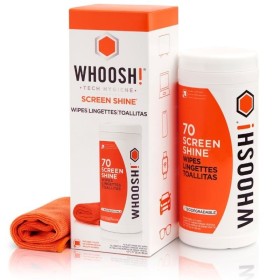 Comprar Kit Toallitas Whoosh WSH006 para Limpieza de Pantallas/ Pack de 70 unidades + Paño Microfibra - Ganga Electrónica