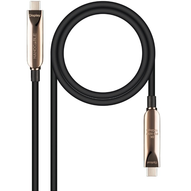 Comprar Cable USB 3.2 Tipo-C AOC Nanocable 10.01.4610/ USB Tipo-C Macho - USB Tipo-C Macho/ Hasta 60W/ 10Gbps/ 10m/ Negro - Gang