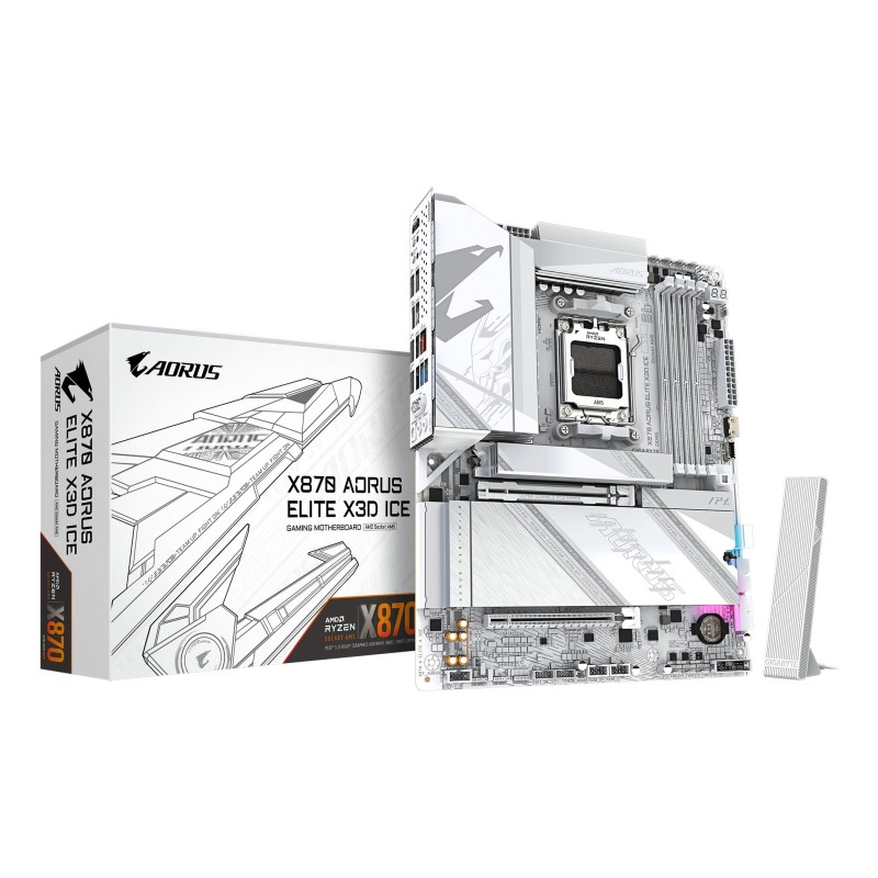 Comprar Placa Base Gigabyte Ga-X870 Aorus Elite X3d Ice (Am5) (D) X870 A Elite X Ice - Ganga Electrónica