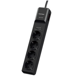 Comprar Regleta con interruptor Cyberpower P0420SUD0-DE/ 4 Tomas de corriente/ 2 USB/ Cable 1.8m/ Negra - Ganga Electrónica