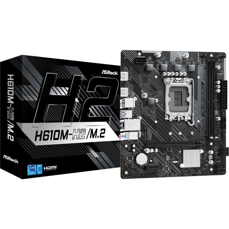 Comprar Placa Base Asrock H610M-H2/M.2 Socket 1700/ DDR4/ PCIe 4.0/ Micro ATX - Ganga Electrónica