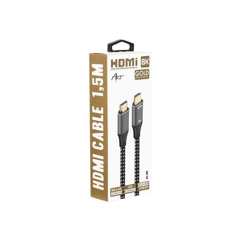 Comprar Art Cable Hdmi 8k 1.5m Hq Gold-Plated Al-06 - Ganga Electrónica