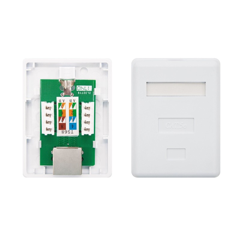 Comprar Nanocable Roseta De Superficie Rj45 Cat.5e Ftp 1 Toma - Ganga Electrónica
