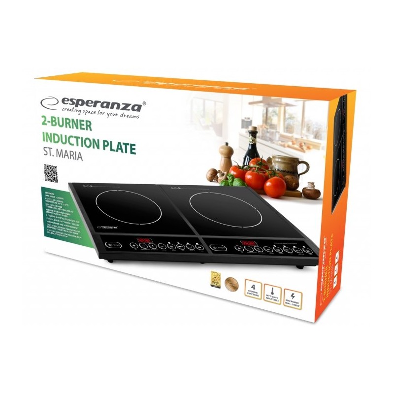Comprar Cocina De Inducción Esperanza 2 Zonas 4000w (2x2000w) St. Maria Ekh008 - Ganga Electrónica