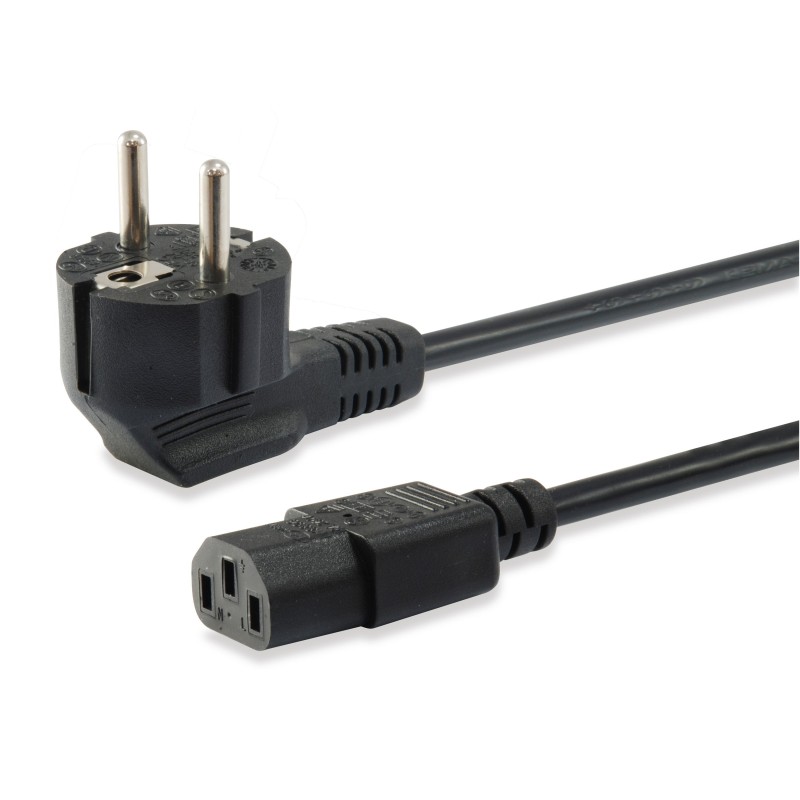 Comprar Equip Cable De Alimentacion C13 A Schuko 1.8m Negro - Ganga Electrónica